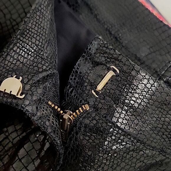 I. N. C. International Concepts Women 100% Leather Snake Skin Design Pant Size 8 - Picture 8 of 10